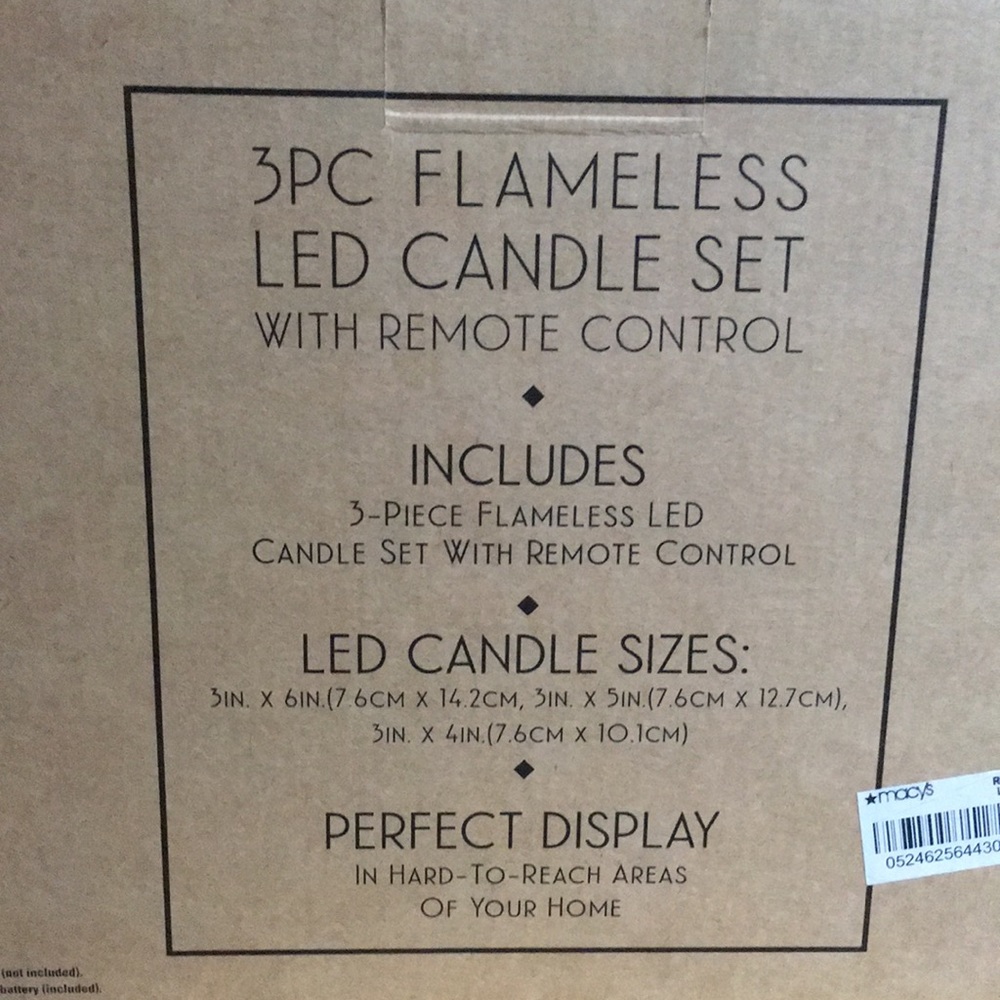 3PC Flameless LED Candle Set - Picture 3 of 4